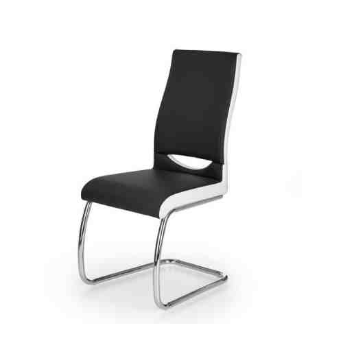 Scaun metalic tapitat K259 negru/alb
