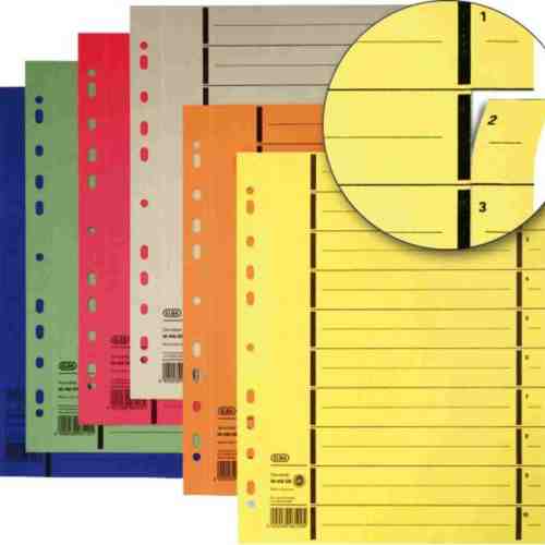 Separatoare carton manila 250g/mp, 300 x 240mm, 100/set, ELBA - verde