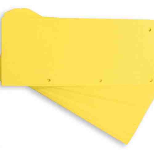 Separatoare carton pentru biblioraft, 190g/mp, 105 x 240 mm, 60/set, ELBA Duo - galben