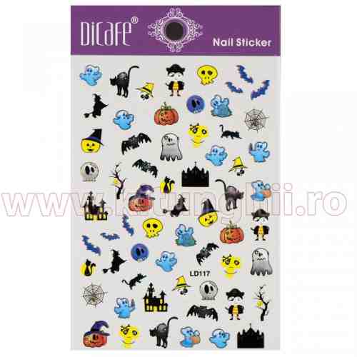 Sticker unghii subtire, model LD117 - Spooky Halloween