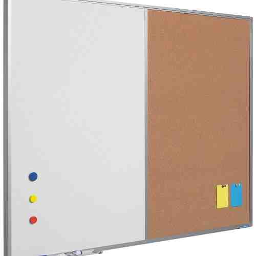 Tabla combi (whiteboard / pluta) 60 x 90 cm, profil aluminiu SL, SMIT