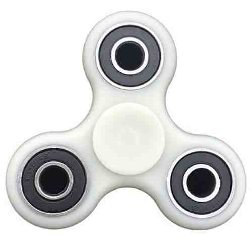 Tri-Spinner Fidget Jucarie Antistres ADHD Culoare Alb Lucios