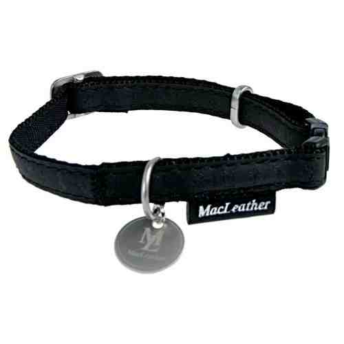 Zgarda caini Macleather Negru 15 mm