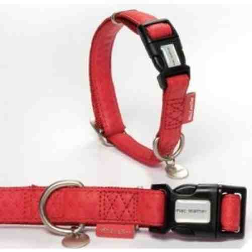 Zgarda caini Macleather Rosu 20 mm