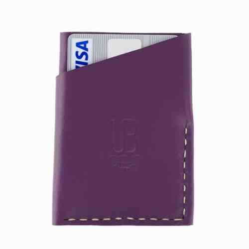 Portcard din piele naturala URBAN BAG by Smallet - Mov