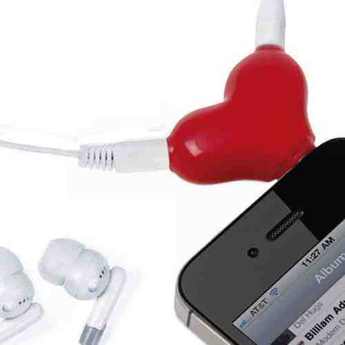 Breloc spliter audio jack - Love | Balvi