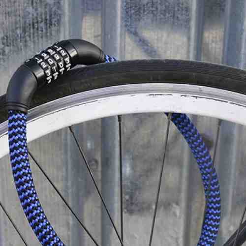 Cablu antifurt cu cifru pentru bicicleta - Braided Bike Lock | Kikkerland