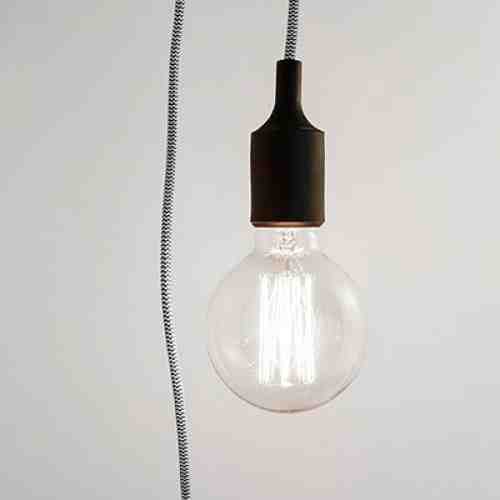Cablu pentru lampa - Braided Pendant Light Black/White | Kikkerland