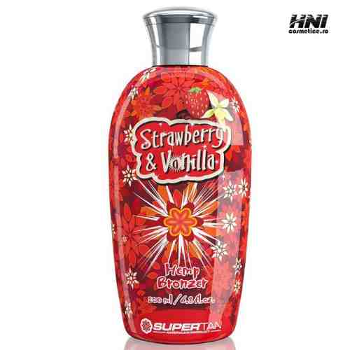 Crema pentru solar bronzanta cu aroma de CAPSUNE & VANILIE 200ml