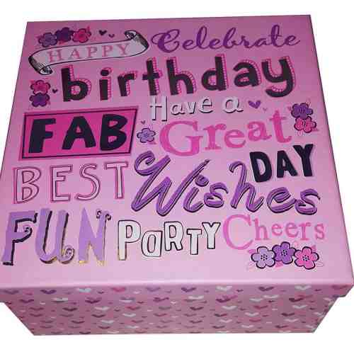 Cutie pentru cadou - Happy Birthday Female, mica | Meridian Import Company