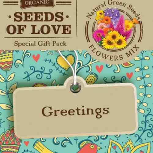 Felicitare Eco - Seeds of Love - Greetings | Natural Green Seeds