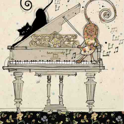 Felicitare - Piano Cats | Veritas