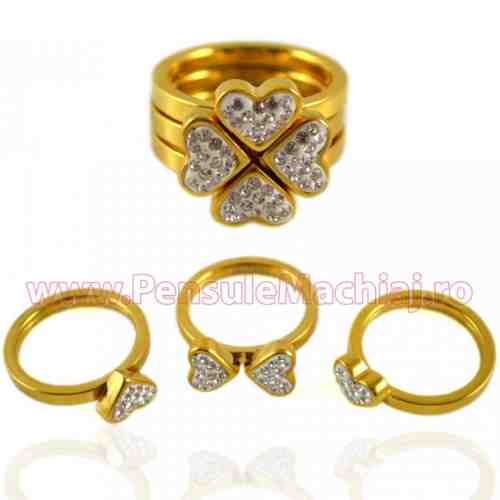 Inel Inox Lucky Charm format din 3 inele separate