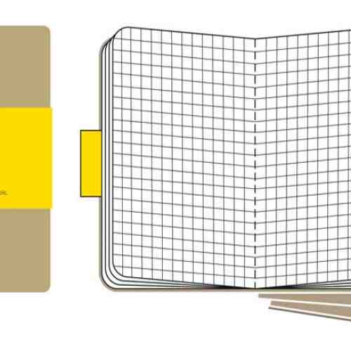 Moleskine Set of 3 Squared Cahier Journals - Kraft - Large | Moleskine