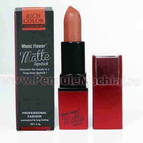 Ruj mat nud Music Flower Waterproof #04