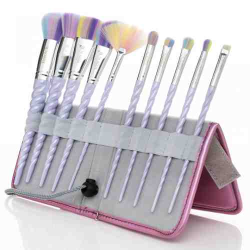 Set 10 pensule machiaj Unicorn Luxorise Germania + Borseta Pink Collection