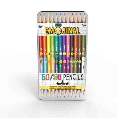 Set 12 creioane colorate cu 2 capete - Get Emojinal | NPW