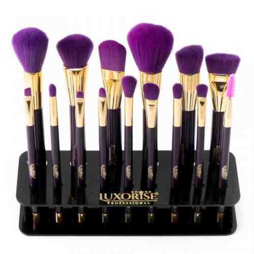 Set 15 Pensule Machiaj Luxorise Germania Imperial Purple Collection + Bonus suport pensule