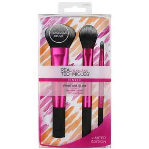 Set 3 pensule machiaj Real Techniques Cheek & Lip Set - Editie limitata