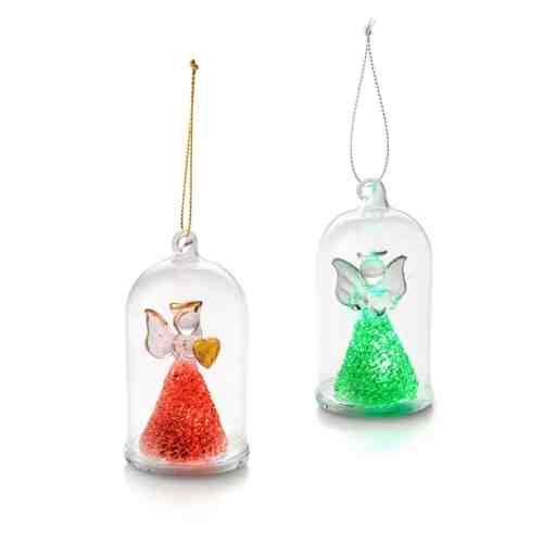 Set de 2 decorațiuni LED în formă de îngeri