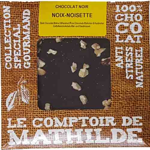 Tableta de ciocolata Comptoir de Mathilde neagra cu nuci si alune | Comptoir de Mathilde