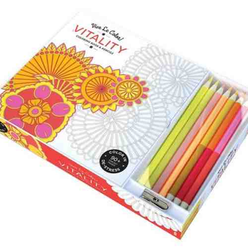 Vive le Color! Vitality Coloring Book and Pencils | Abrams Noterie