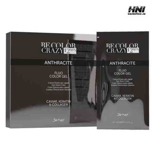 Vopsea de par Anthracite Be Color Crazy 12 min fara amoniac 30 ml