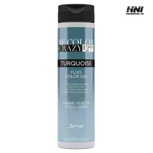 Vopsea de par Turquoise Tip Gel Fara amoniac Be Color Crazy 12 min 150 ml