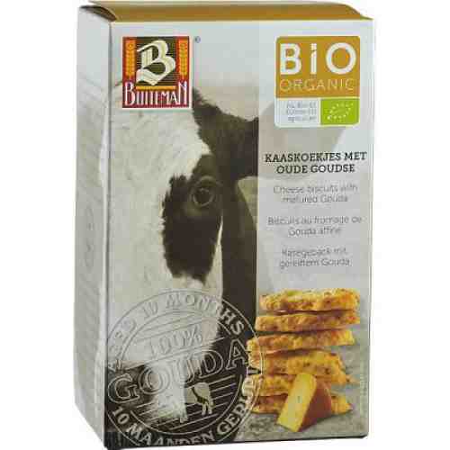 Biscuiti organici cu branza de Gouda maturata, 75 gr, Buiteman | Unicorn Naturals