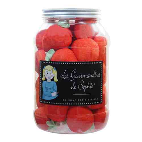 Borcan cu bomboane in forma de capsuni imense | Les Gourmandises de Sophie