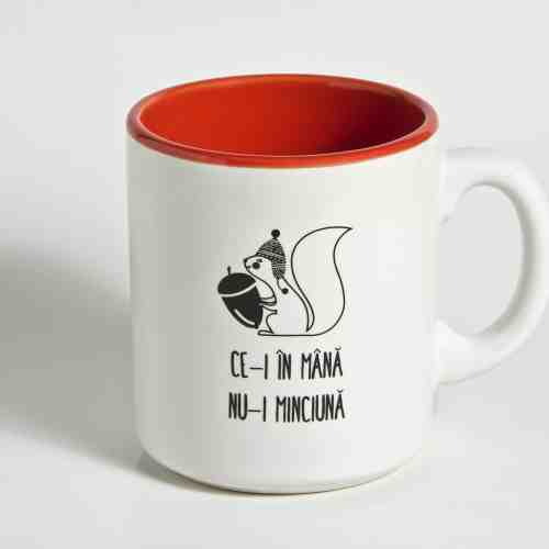 Cana mofturi - Ce-i in mana nu-i minciuna - Alb - Portocaliu | Mofturi