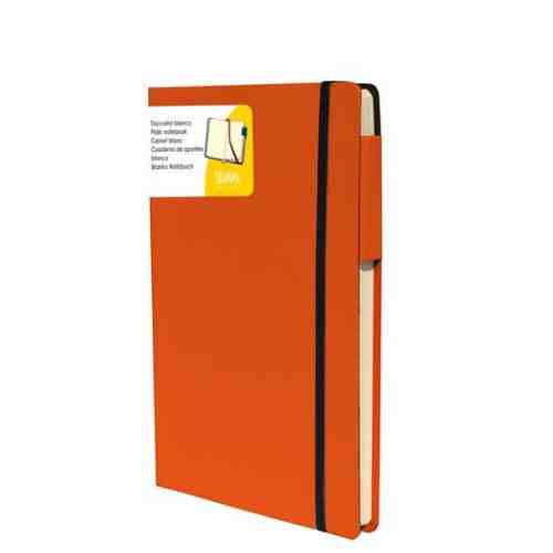 Carnet foaie velina cu coperta portocalie - Notebook Medium Plain Orange | Legami