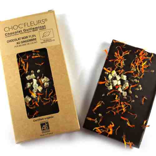 Ciocolata amaruie 71.5% cu ghimbir | Choc Fleurs