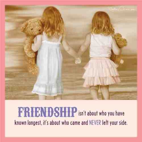 Felicitare - Friendship isn't about who you have known longest, it's about who came and never left your side | Betsy Cameron