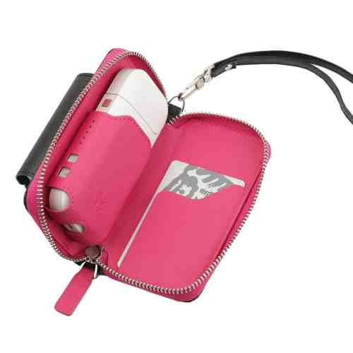 Husa din piele sintetica roz pentru IQOS | German Couture