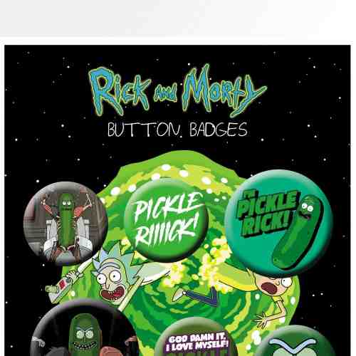 Insigne - Rick and Morty Pickle Rick - mai multe modele | GB Eye