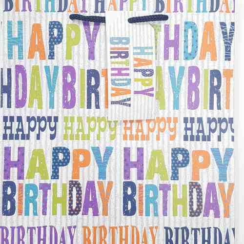 Punga medie pentru cadou - Man Happy Birthday | Wrap & Roll