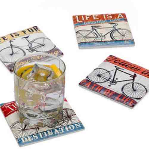 Set 4 suporturi pahare - Vintage Cycles | Balvi