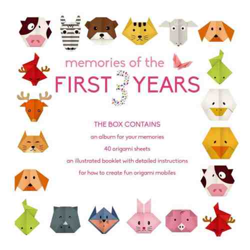 My First Years: A Record Book and Origami Mobiles Kit (Girl) | White Star