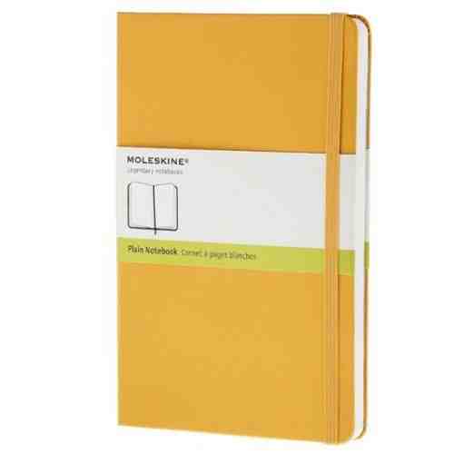 Notebook Plain Yellow Orange Hard Cover Pocket | Moleskine