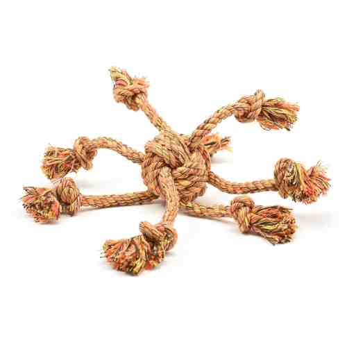 Jucarie din sfoara impletita pentru caini Octopus 32 cm