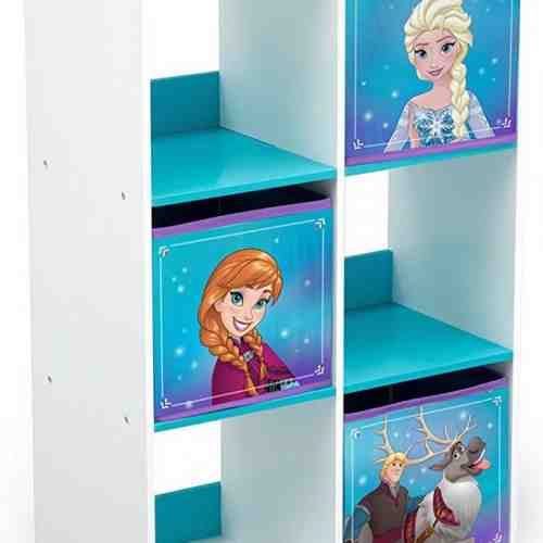 Organizator cu cadru din lemn pentru carti si jucarii Frozen Cube