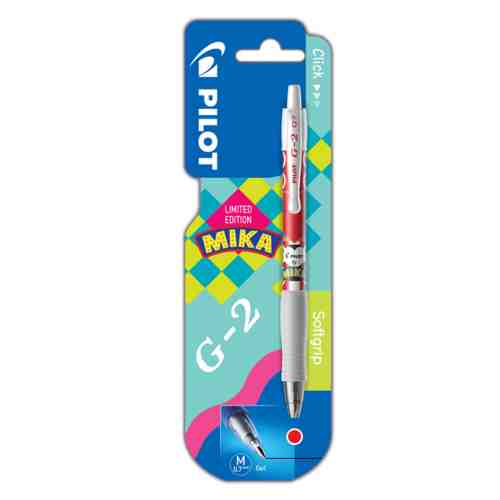 Pix - Roller cu gel Pilot G-2 Mika, 0.7 mm, rosu, blister | Pilot