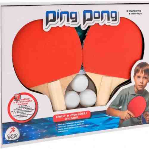 Set 2 palete de ping pong cu fileu inclus si 3 mingi