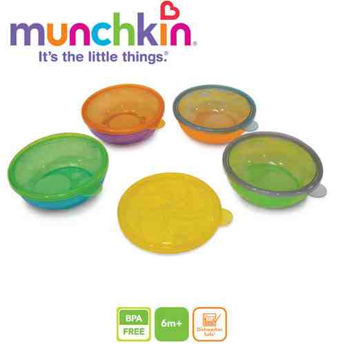 Set 4 castroane cu capac Munchkin