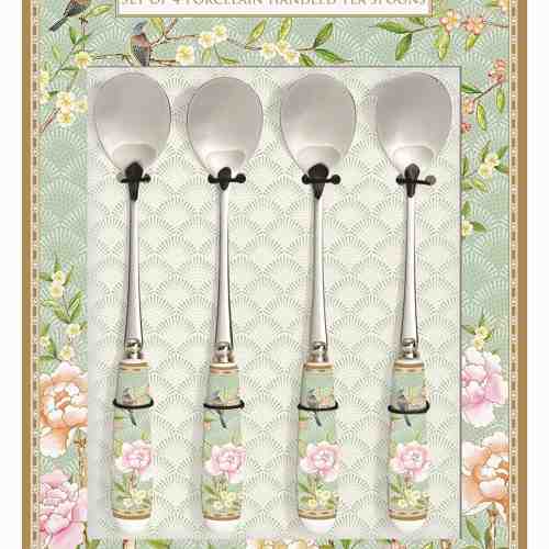 Set de 4 lingurite - Palace Garden Aqua | Nuova R2S
