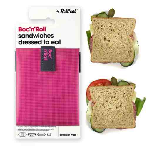 Ambalaj reutilizabil pentru sandwich Boc n Roll Square roz