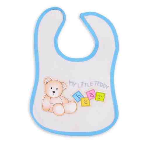 Bavetica impermeabila cu scai Baby Bib Little Teedy Blue