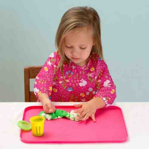 Bavetica multifunctionala cu maneci lungi Green Sprouts Pink Wildflowers 2-4 ani