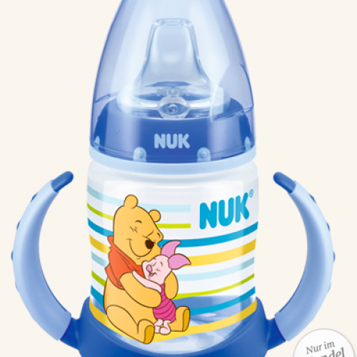 Biberon FC din PP 150 ml cu 2 toarte si adaptor din silicon, + 6 luni Winnie